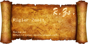 Rigler Zsolt névjegykártya